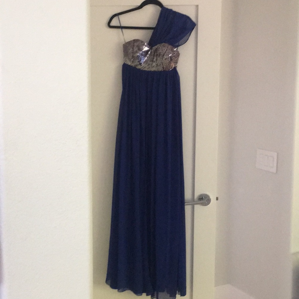 Royal blue gown